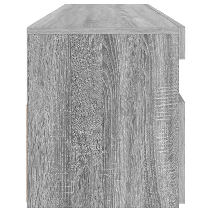 TV-Schrank mit LED-Leuchten Grau Sonoma 90x35x40 cm