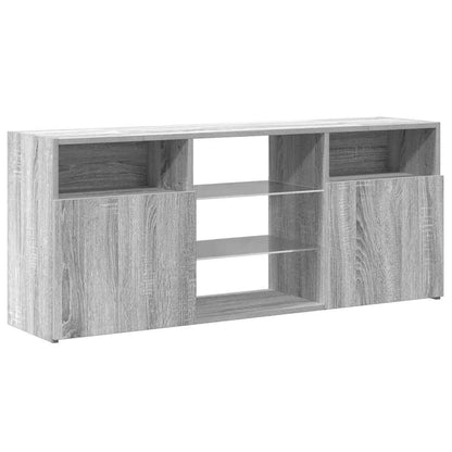 TV-Schrank mit LED-Leuchten Grau Sonoma 120x30x50 cm