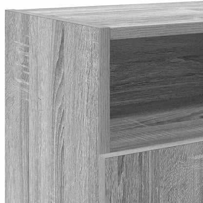 TV-Schrank mit LED-Leuchten Grau Sonoma 120x30x50 cm