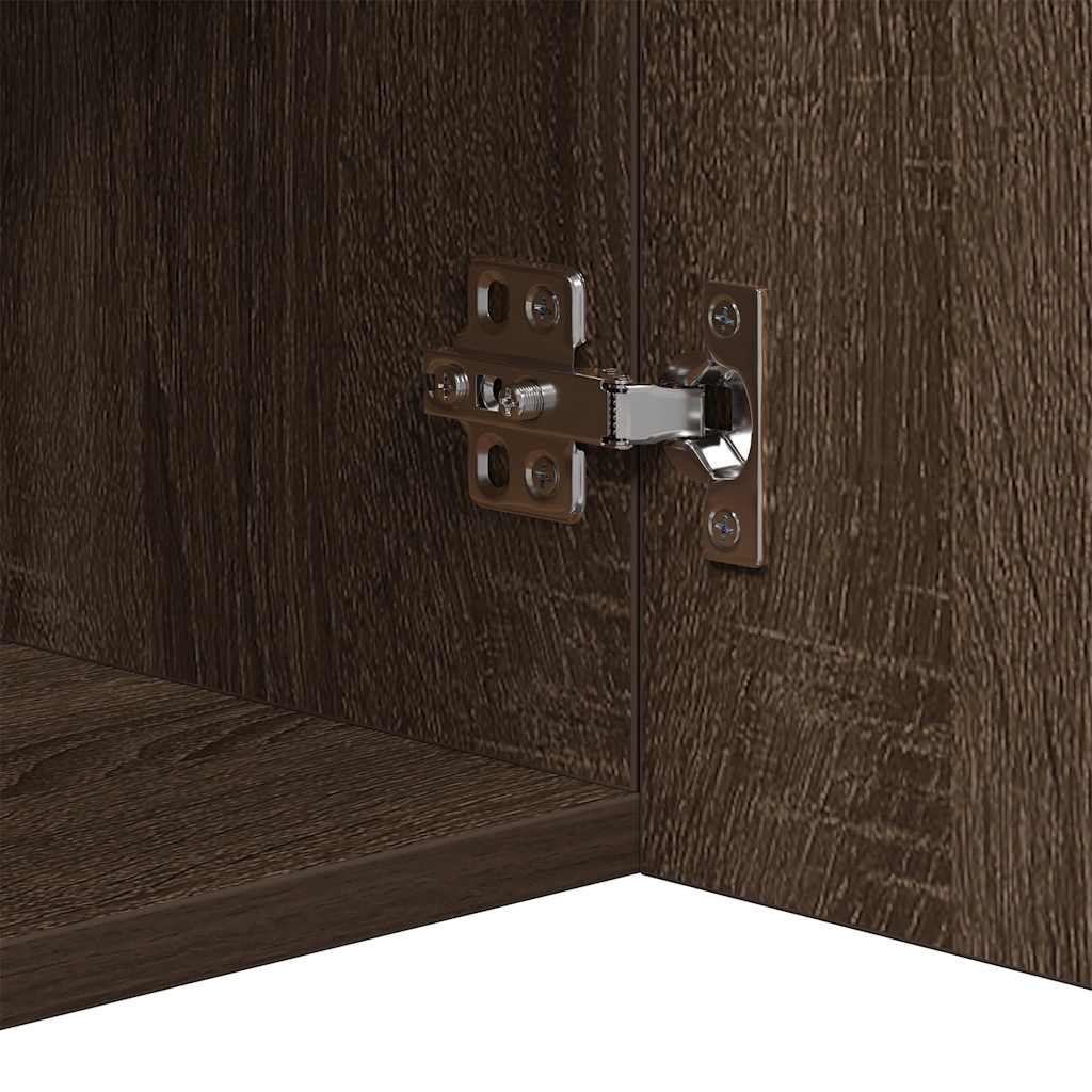 Sideboard mit LED-Beleuchtung Braun Eichen-Optik 80x35x75 cm