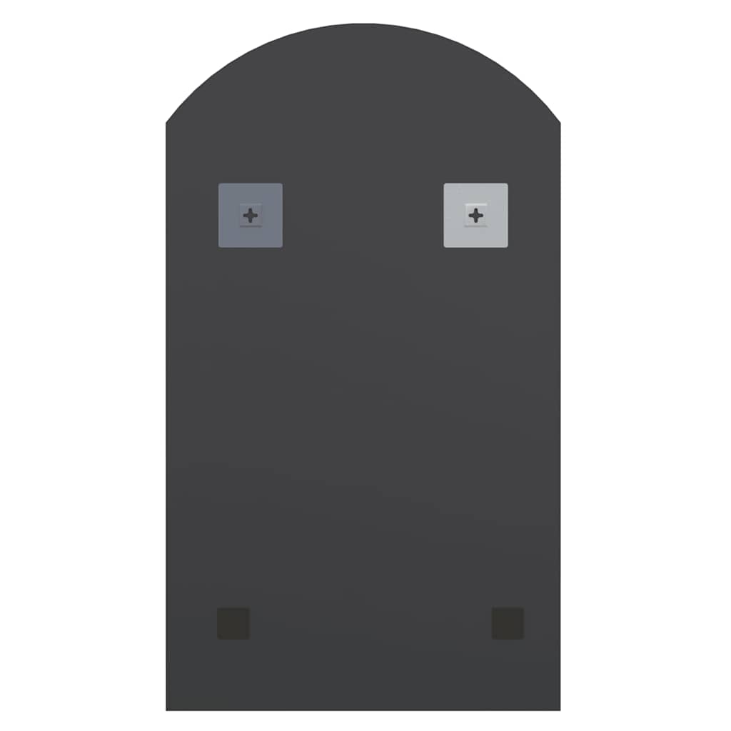 Spiegel mit LED-Leuchten 70x40 cm Glas Bogenförmig