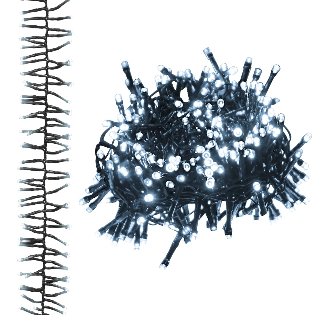 LED-Lichterkette mit 1000 LEDs Kaltweiß 11 m PVC