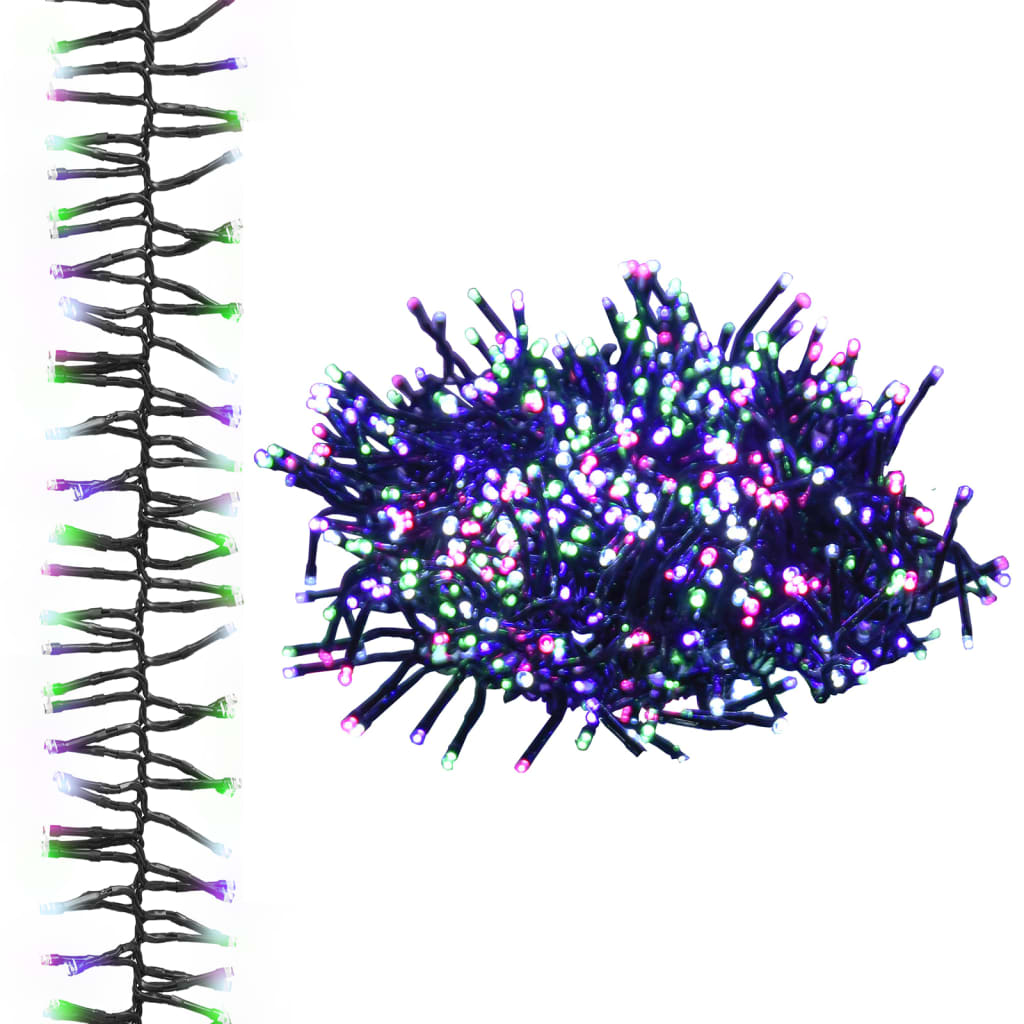 LED-Lichterkette mit 2000 LEDs Pastell Mehrfarbig 17 m PVC