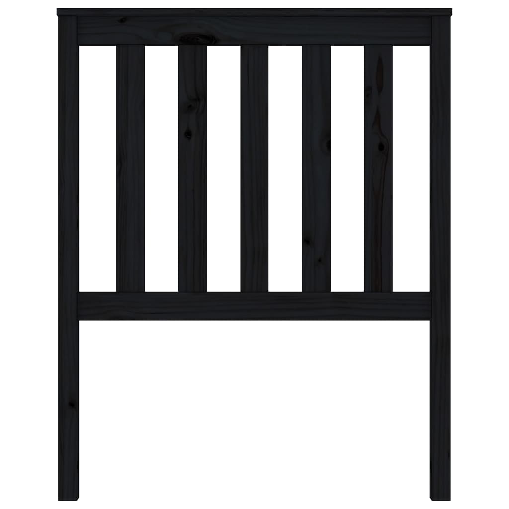 Kopfteil Schwarz 81x6x101 cm Massivholz Kiefer