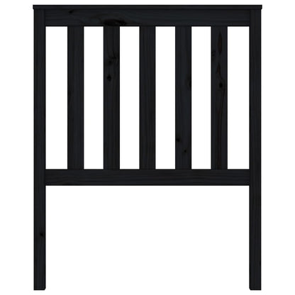 Kopfteil Schwarz 81x6x101 cm Massivholz Kiefer