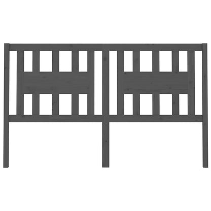 Kopfteil Grau 126x4x100 cm Massivholz Kiefer