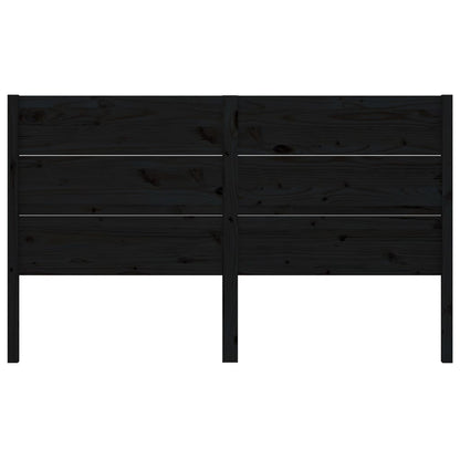 Kopfteil Schwarz 206x4x100 cm Massivholz Kiefer