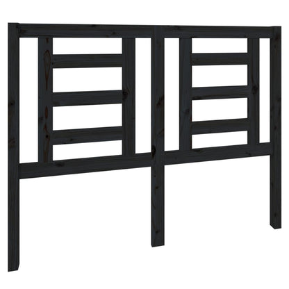 Kopfteil Schwarz 126x4x100 cm Massivholz Kiefer