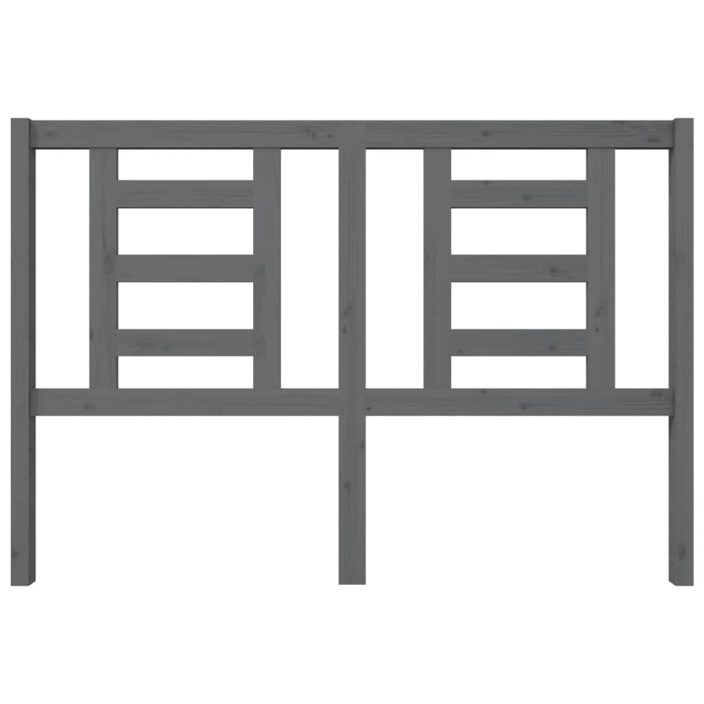 Kopfteil Grau 146x4x100 cm Massivholz Kiefer