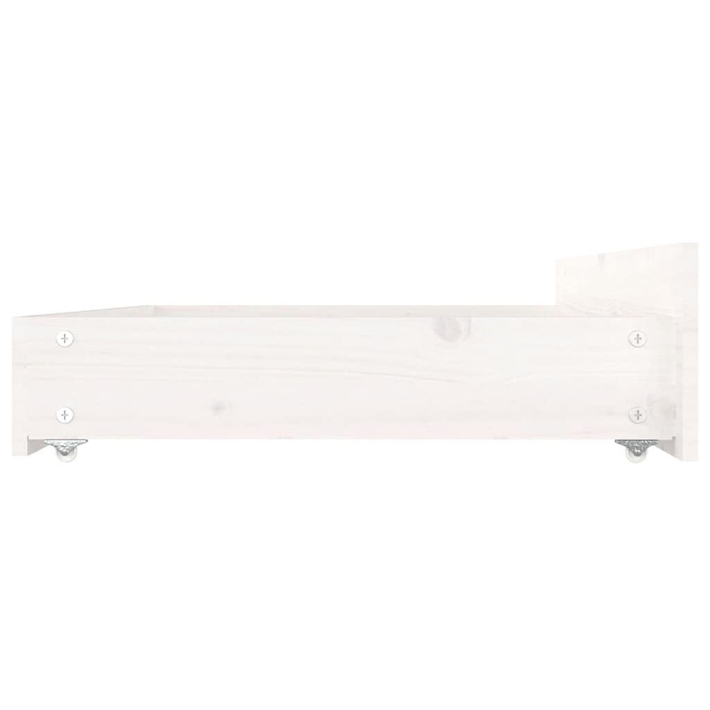 Bett mit Schubladen Weiß 120x200 cm