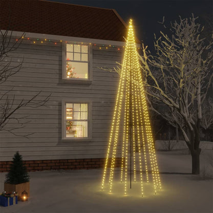 LED-Weihnachtsbaum mit Erdnägeln Warmweiß 732 LEDs 500 cm