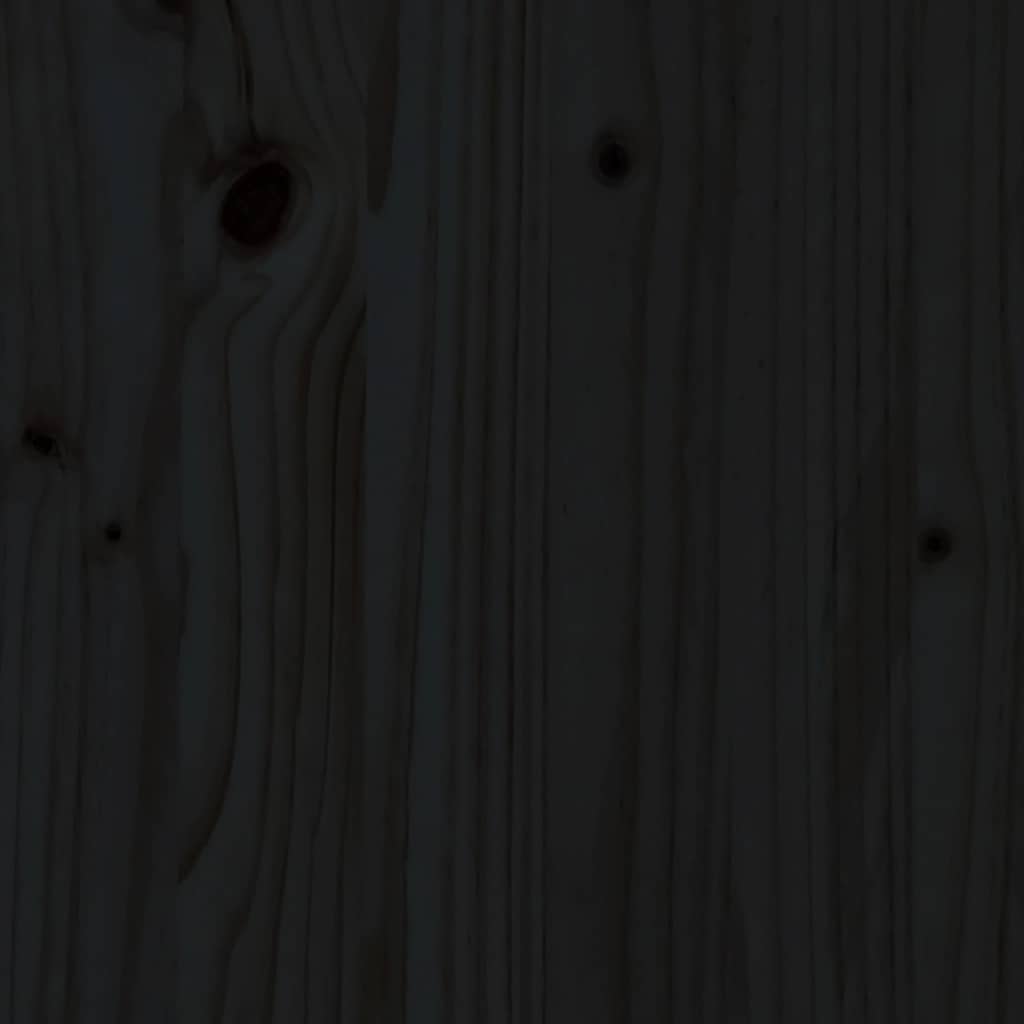 Massivholzbett Schwarz 140x190 cm