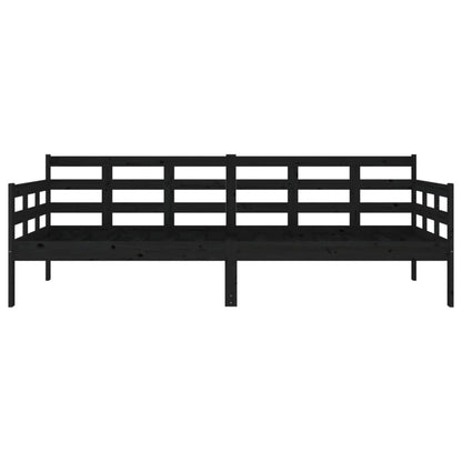 Tagesbett Schwarz Massivholz Kiefer 90x200 cm