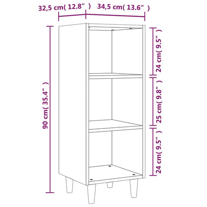 Sideboard Betongrau 34,5x32,5x90 cm Holzwerkstoff