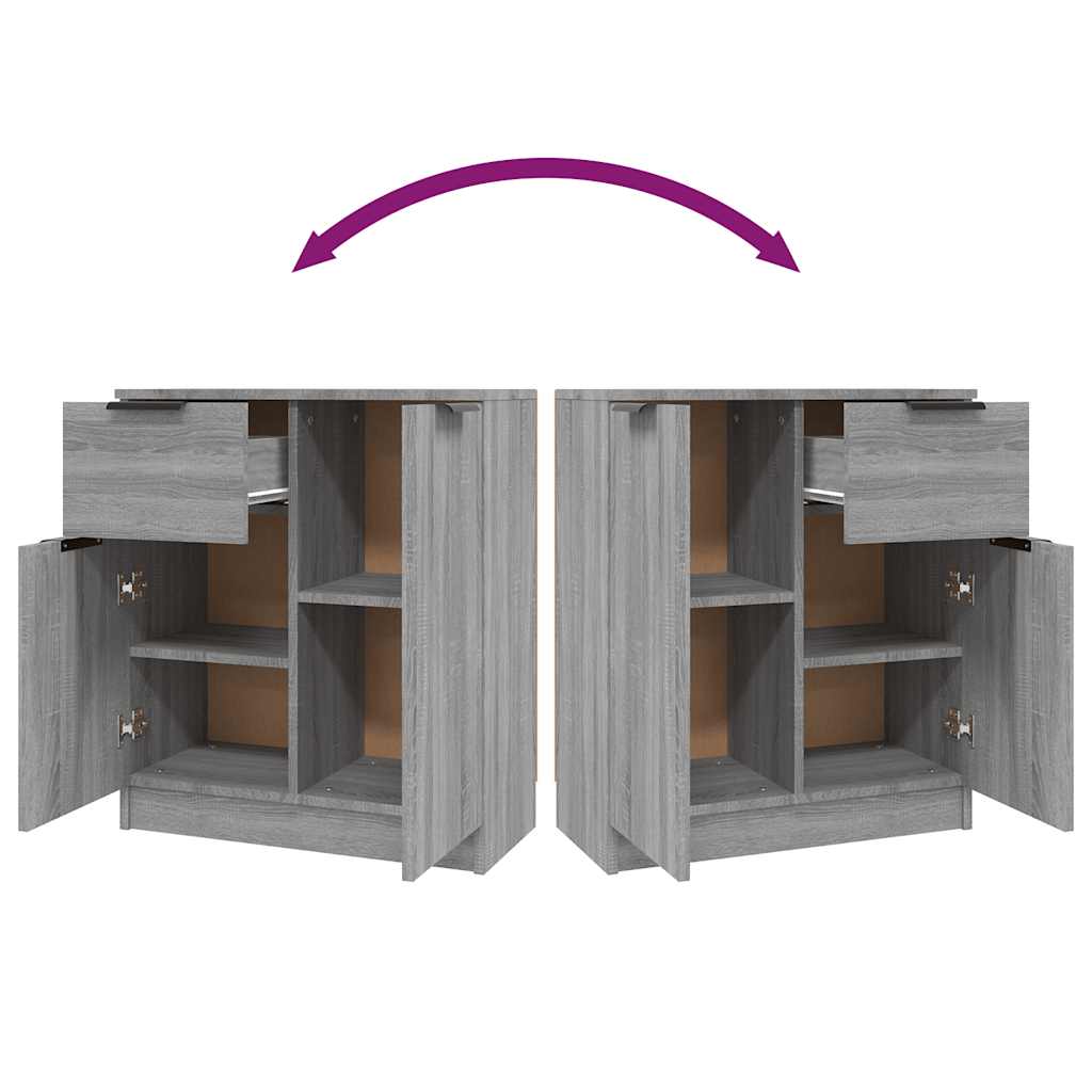 Sideboard Grau Sonoma 60x30x70 cm Holzwerkstoff