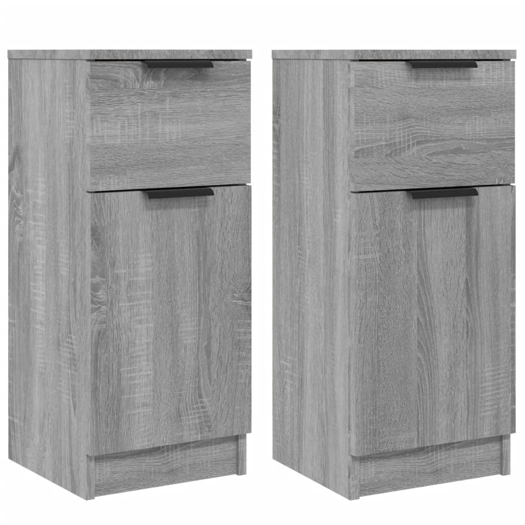 Sideboards 2 Stk. Grau Sonoma 30x30x70 cm Holzwerkstoff