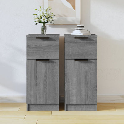 Sideboards 2 Stk. Grau Sonoma 30x30x70 cm Holzwerkstoff