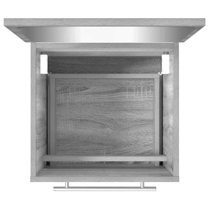 Badschrank mit Spiegel Grau Sonoma 41x38,5x48 cm