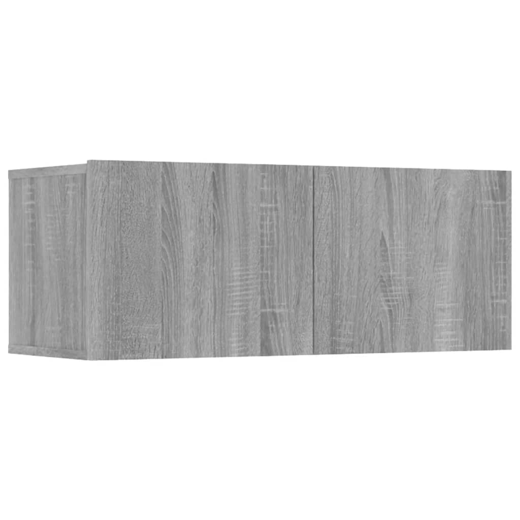 TV-Schränke 4 Stk. Grau Sonoma 80x30x30 cm Holzwerkstoff