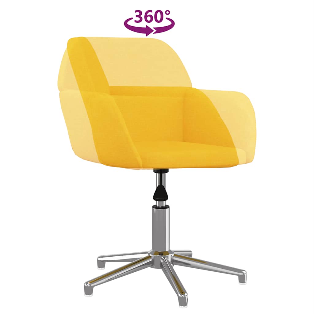 Bürostuhl Drehbar Hellgelb Stoff