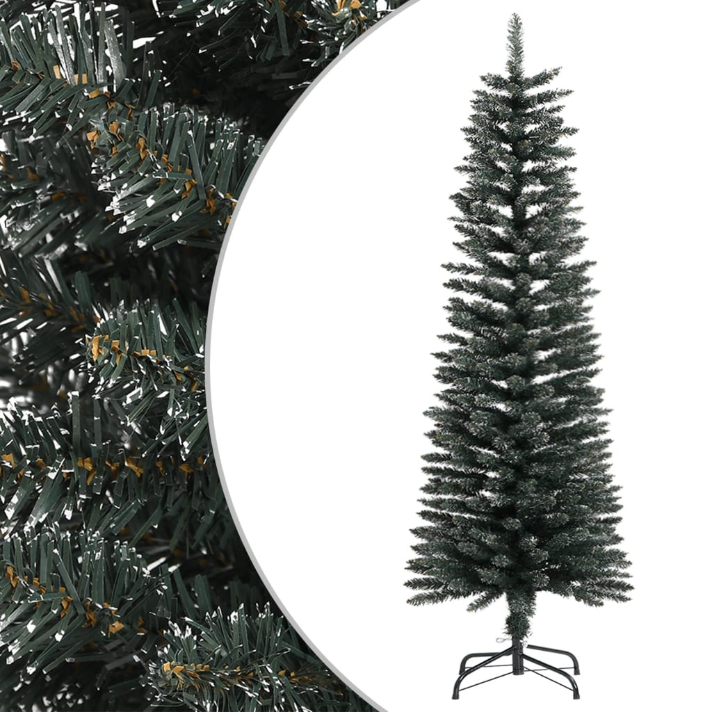 Künstlicher Weihnachtsbaum mit Ständer Schlank Grün 120 cm PVC