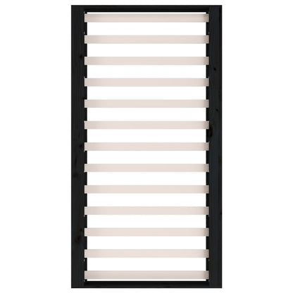 Massivholzbett Schwarz 135x190 cm