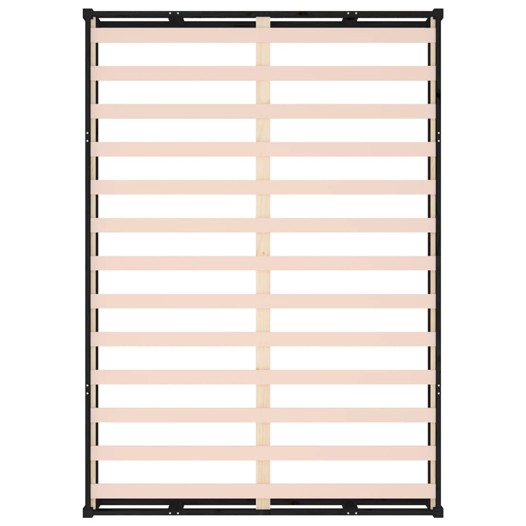 Massivholzbett Schwarz 120x190 cm