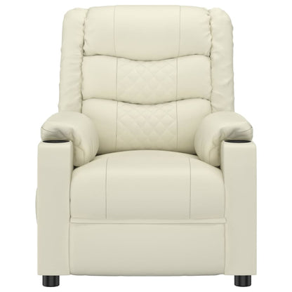 Massagesessel Creme Kunstleder