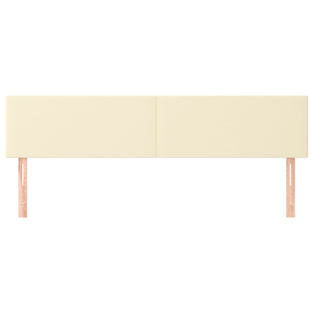 Kopfteile 2 Stk. Creme 90x5x78/88 cm Kunstleder