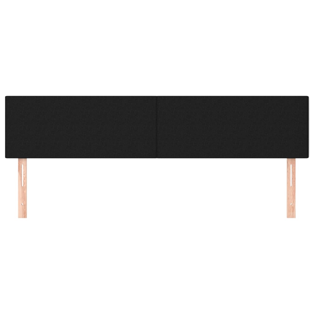 Kopfteile 2 Stk. Schwarz 100x5x78/88 cm Stoff