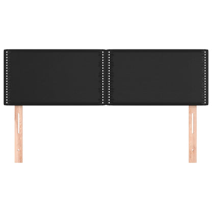 Kopfteile 2 Stk. Schwarz 72x5x78/88 cm Kunstleder