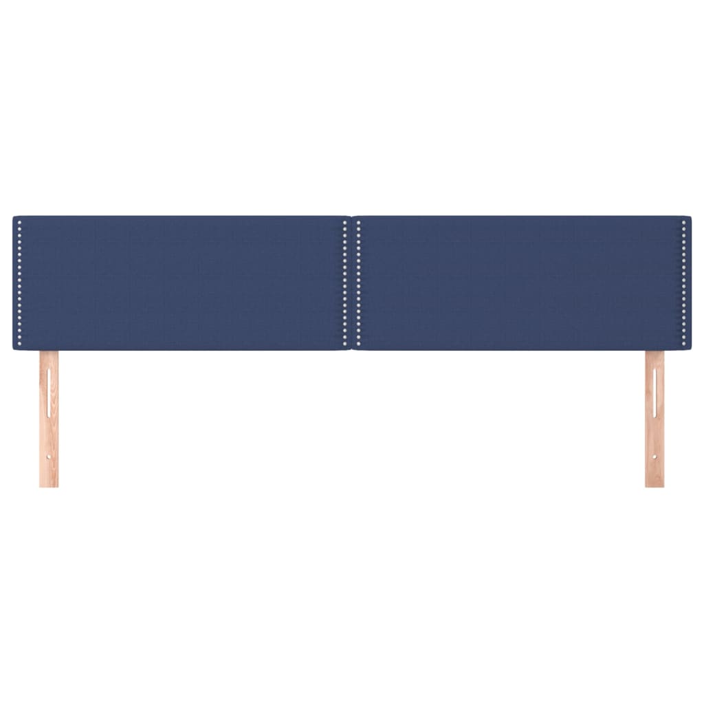 Kopfteile 2 Stk. Blau 90x5x78/88 cm Stoff