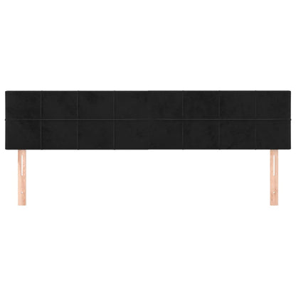 Kopfteile 2 Stk. Schwarz 100x5x78/88 cm Samt
