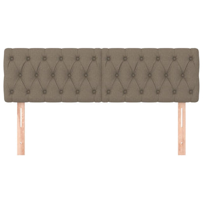 Kopfteile 2 Stk. Taupe 80x7x78/88 cm Stoff
