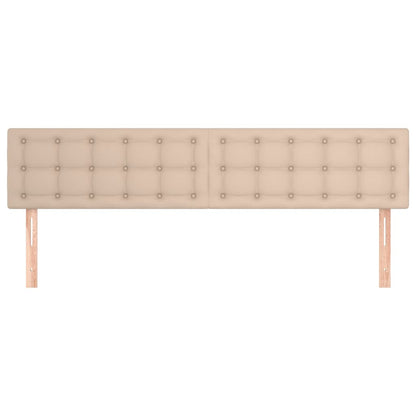 Kopfteile 2 Stk. Cappuccino-Braun 90x5x78/88 cm Kunstleder