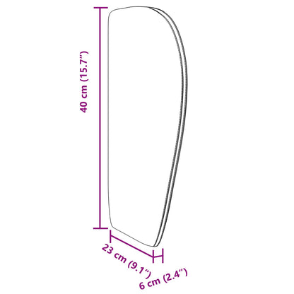 Kopfteil Ohr Dunkelgrau 40 x 23 x 6 cm PVC
