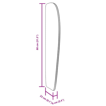 Kopfteil Ohr Dunkelgrau 80 x 23 x 6 cm Stoff