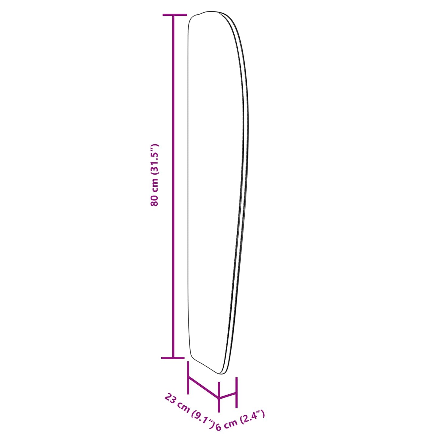 Kopfteil Ohr Creme 80 x 23 x 6 cm Stoff