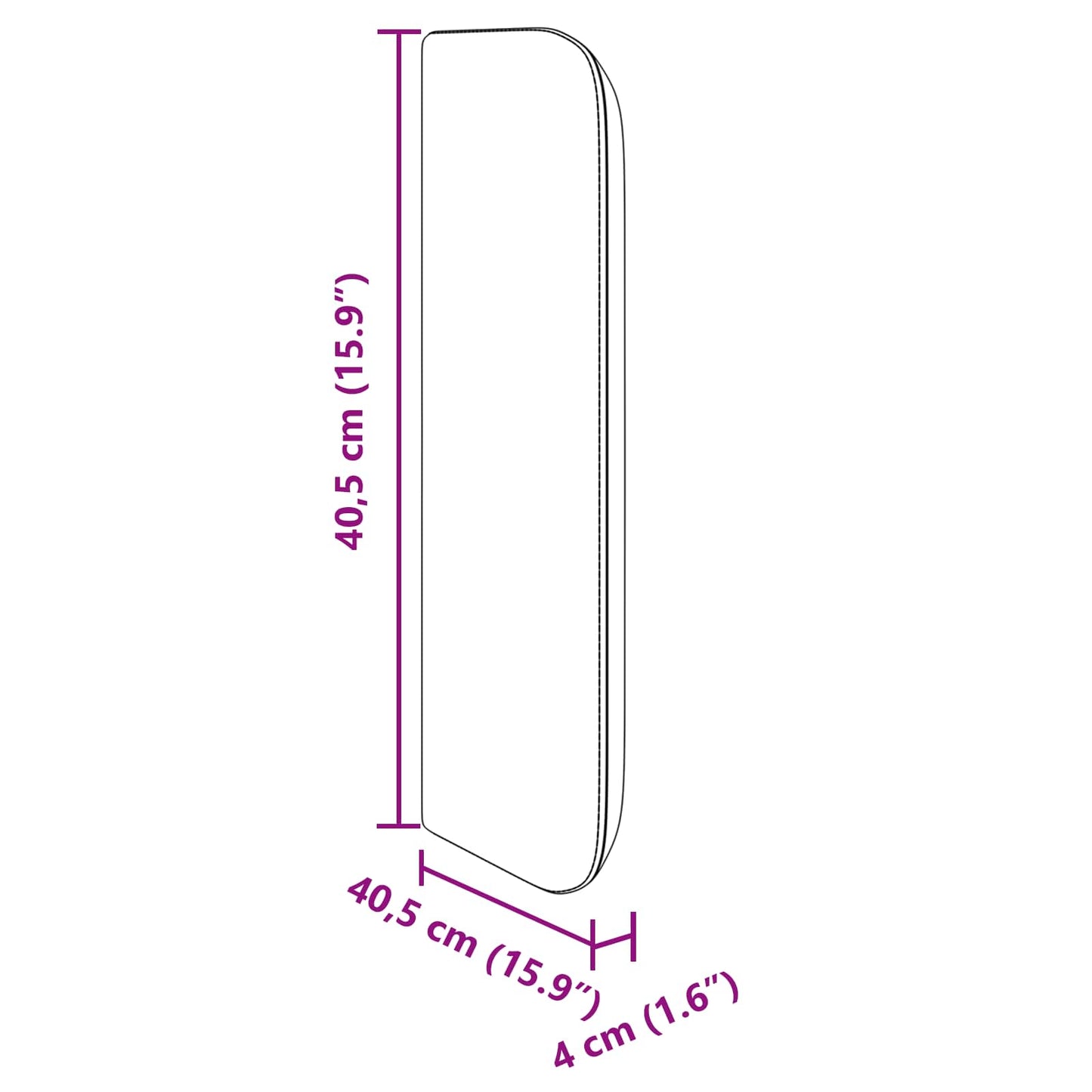 Kopfteil Ohr Grün 40,5 x 40,5 x 4 cm Stoff