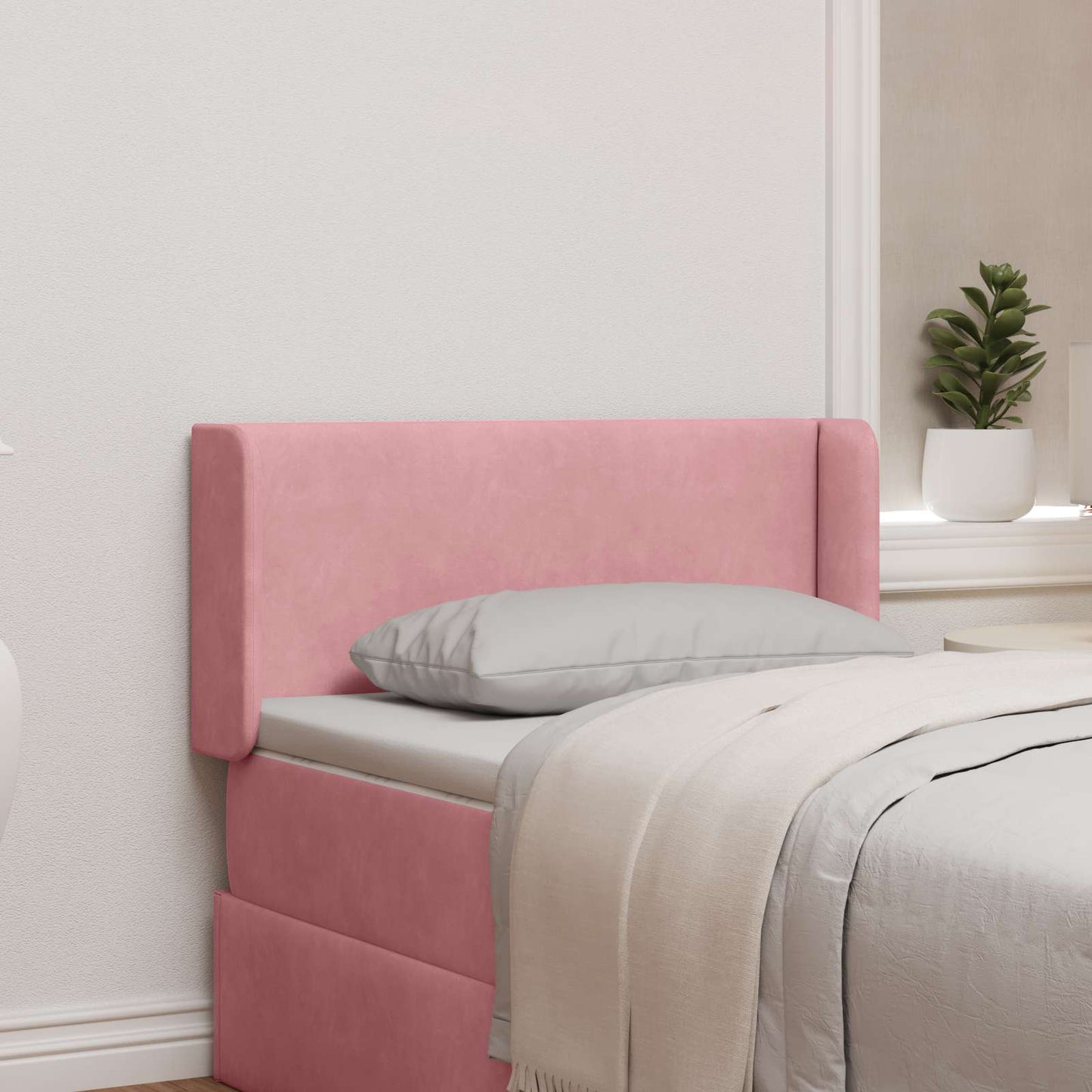 Kopfteil Ohr Rosa 40,5 x 40,5 x 4 cm Samt