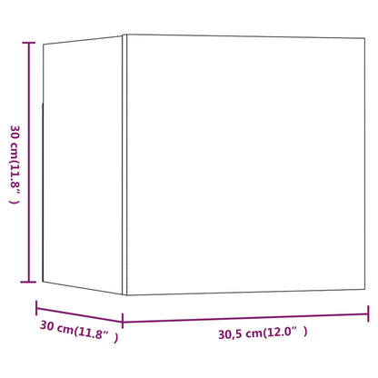 TV-Wandschrank 8 Stk. Grau Sonoma 30,5x30x30 cm