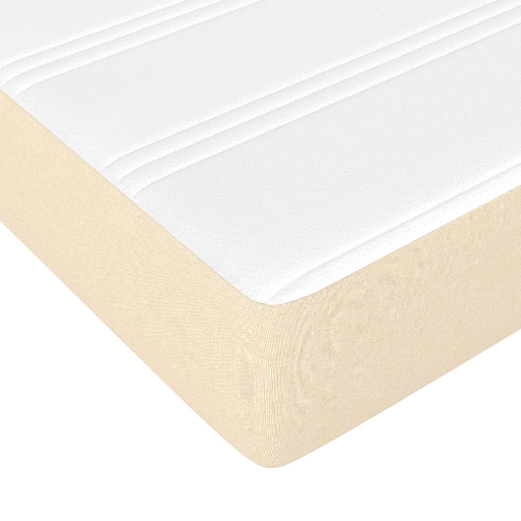 Taschenfederkernmatratze Mittel Creme 80x200x20 cm Stoff