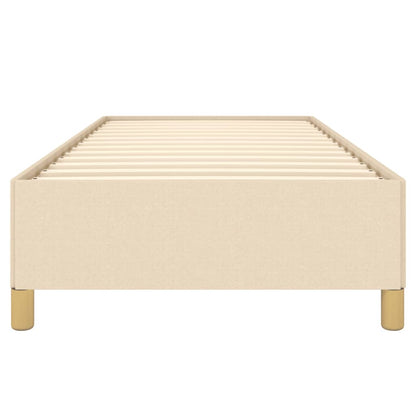Bettgestell ohne Matratze Creme 90x190 cm Stoff