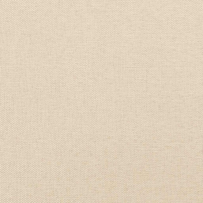 Bettgestell mit Kopfteil ohne Matratze Creme 80x200 cm Stoff