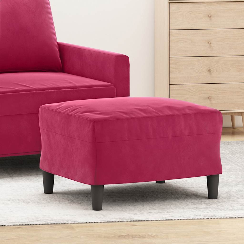 Fußhocker Weinrot 60x50x41 cm Samt