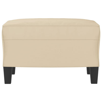 Fußhocker Creme 60x50x41 cm Mikrofasergewebe