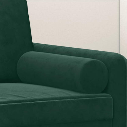 Zierkissen 2 Stk. Dunkelgrün Ø15x50 cm Samt