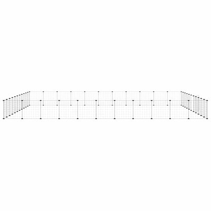 44-tlg. Haustierkäfig mit Tür Schwarz 35x35 cm Stahl