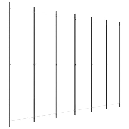 6-tlg. Paravent Weiß 300x220 cm Stoff