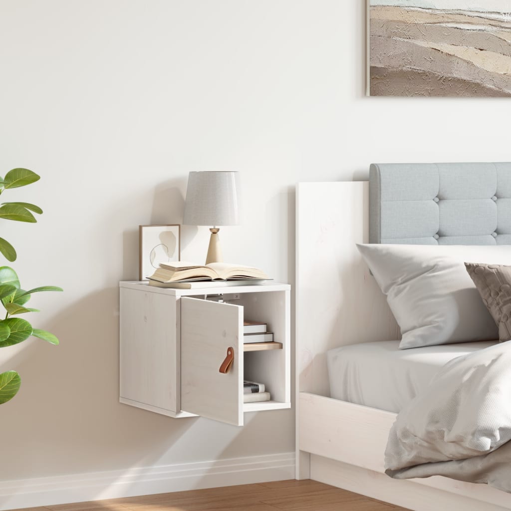 Wandschrank Weiß 31,5x30x30 cm Massivholz Kiefer